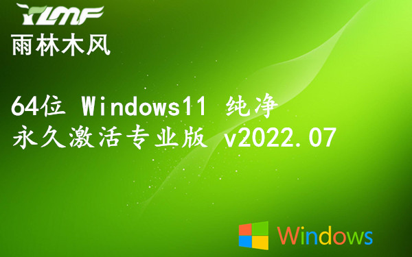 雨林木风 64位 Windows11 纯净永久激活专业版 v2023.08